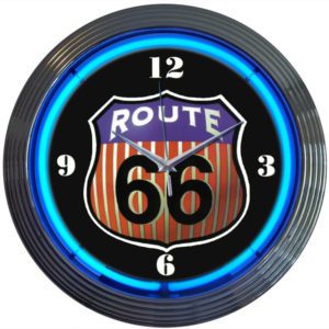 Horloge lumineuse Route 66