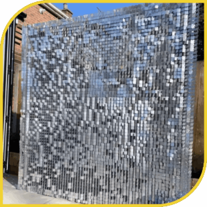 Mur de de sequins silver