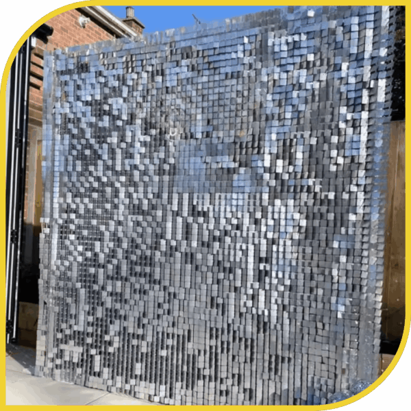 Mur de de sequins silver