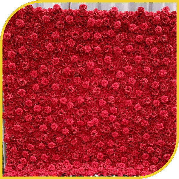 Mur de Roses Rouges