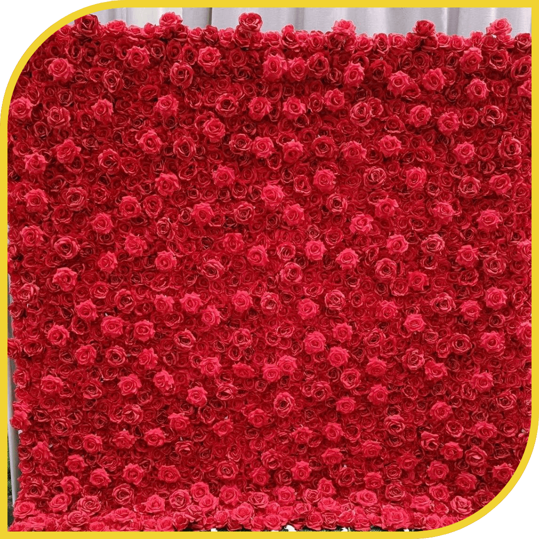 Mur de Roses Rouges
