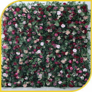 Mur floral et végétal mixte