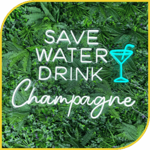 Néon "Save Water Drink Champagne"