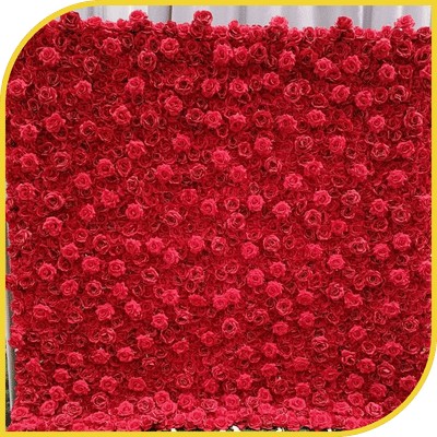 Mur de Roses Rouges
