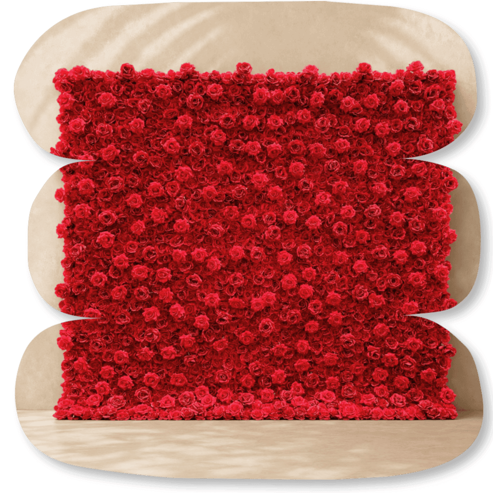 Mur Floral Rouge