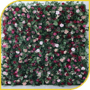 Mur floral et végétal mixte