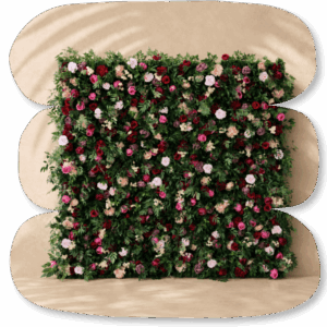 Mur floral et végétal mixte
