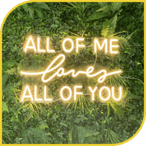 Néon "All of me loves all of you"