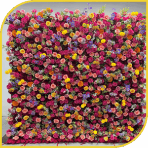 Mur mixte florale
