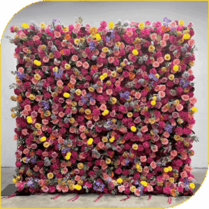 Mur mixte florale