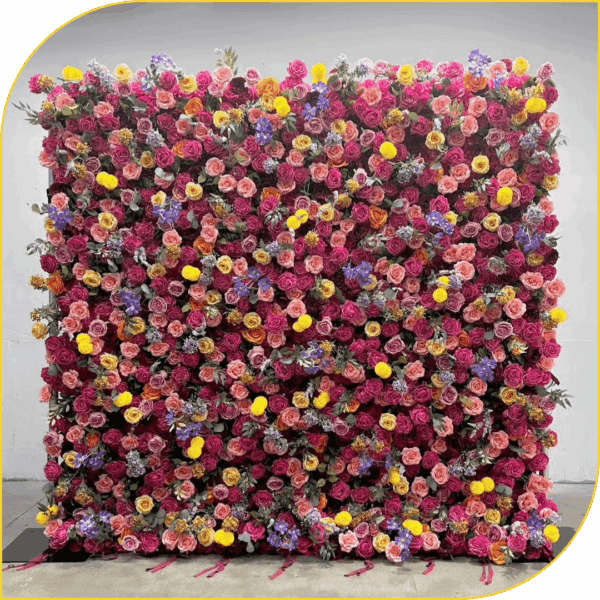 Mur mixte florale