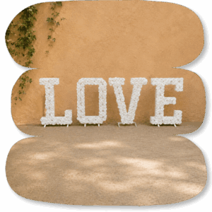 Forfait LOVE Géant Floral Lumineux
