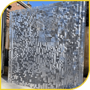 Mur de de sequins silver