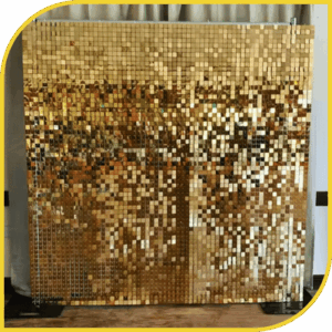 Mur de de sequins golden