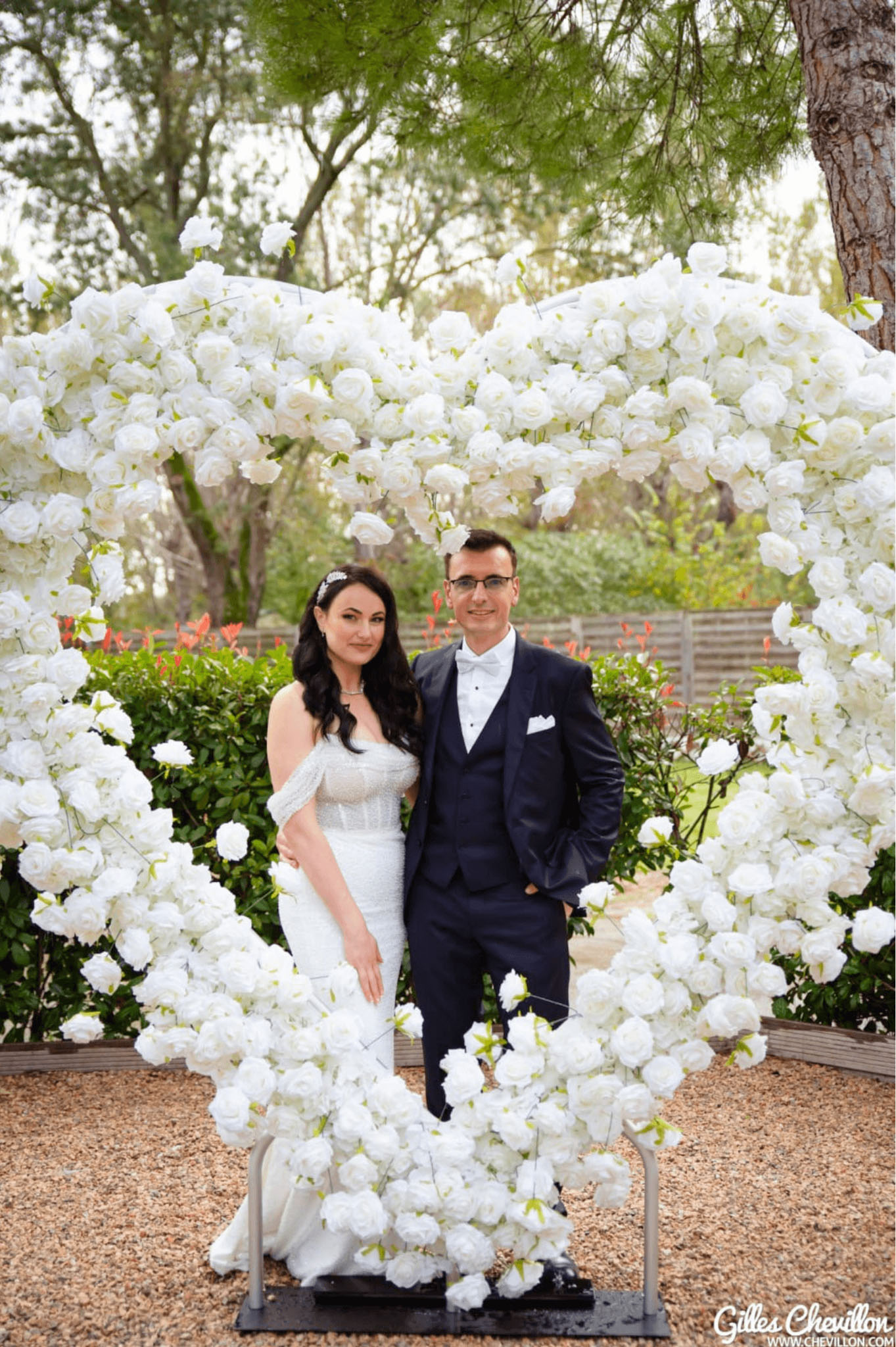 Cœur Floral Blanc Géant – Image 2