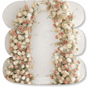 Arches Florales Roses & Blanches Duo
