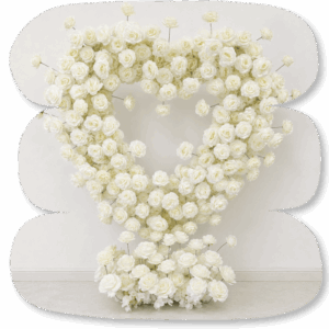 Coeur de Roses Blanches 100cm