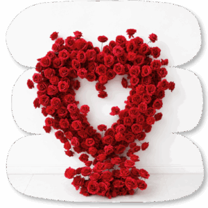 Coeur de Roses Rouges 100cm