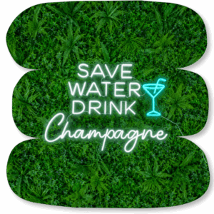 Néon LED « Save Water Drink Champagne »