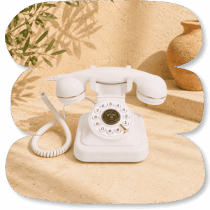Location de Livre d'Or Audio Vintage Blanc