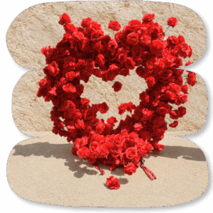 Cœur Floral Rouge
