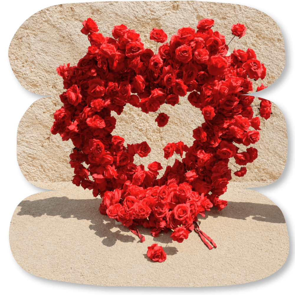 Cœur Floral Rouge