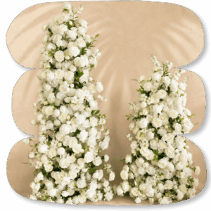 Colonnes Florales Blanches Duo