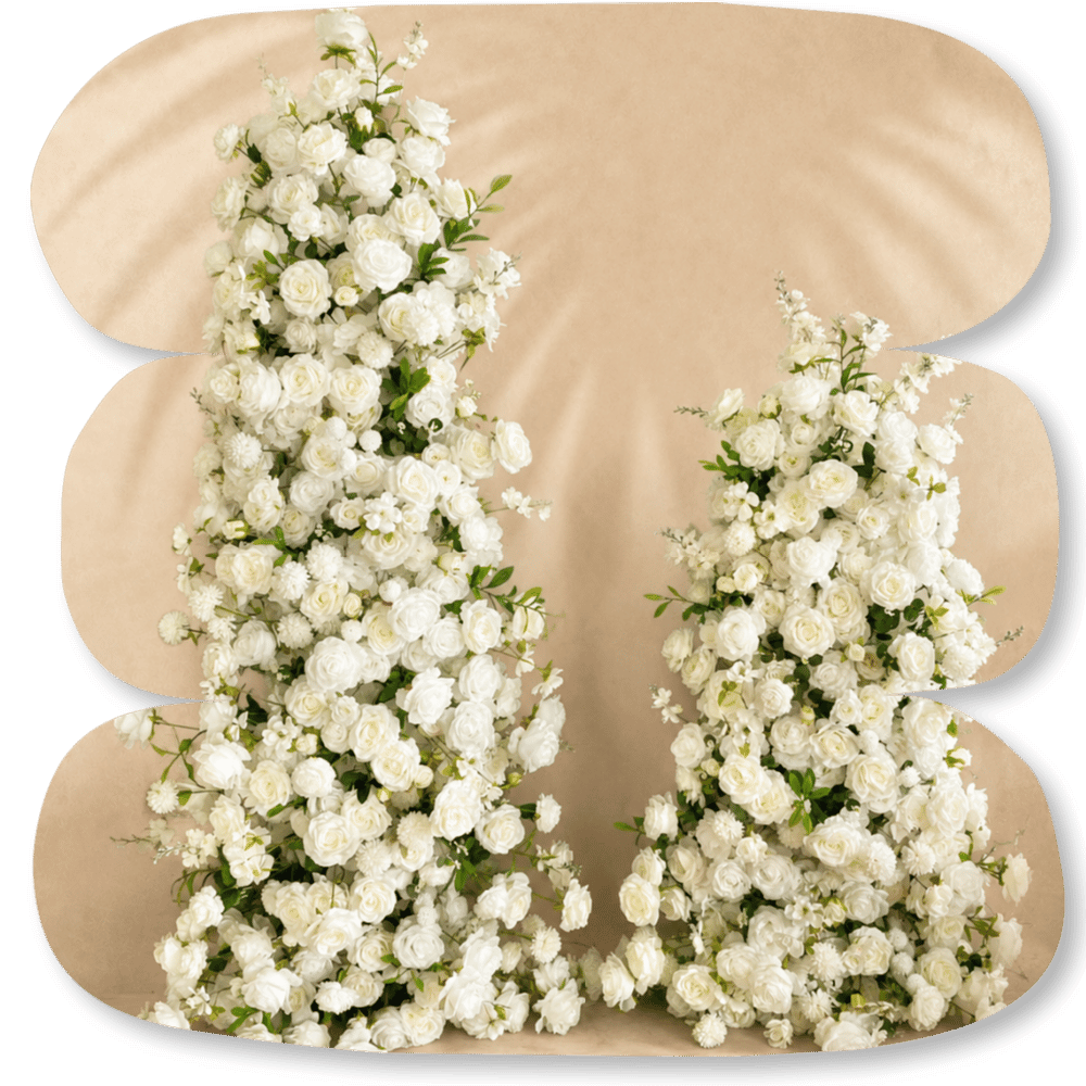 Colonnes Florales Blanches Duo