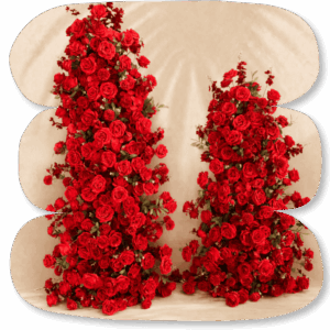 Colonnes Florales Rouges Duo